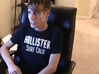 Gothic teen gay Jared is jumpy about his first time jerking off on