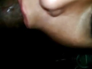 Interracial bukkake with his horny bondage wife 