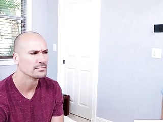 Baldy got seduced by a pretty teen cutie 