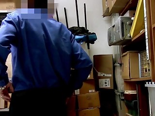 Beauty gets pounded by security from behind