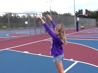 Basketball chick gets her tight wet pussy rammed