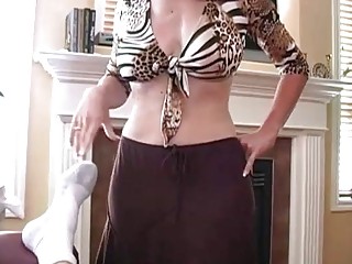 Horny MILF helping guy to cum