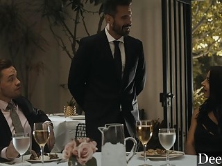 Evelin Stone loves romantic dinners and hardcore fucking after it