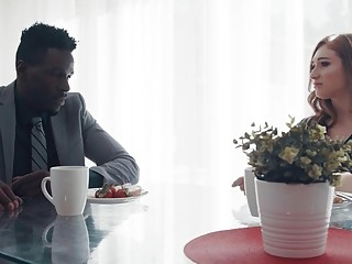 Chubby girl Skylar Snow enjoys rough hardcore interracial anal fuck