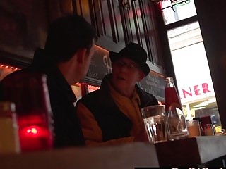 Cheap filthy whores adore serving two men in a threesome