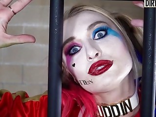 Slutty young girl in fishnet stockings fucks hardcore in prison